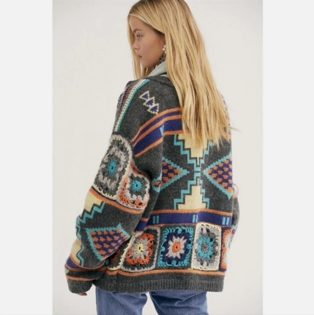Free People Santa Rosa Crochet Cardi - Picture 1 of 14